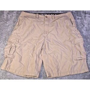 Arizona Shorts Men's Pleated 6 Pockets Cargo 38X11 (Tag‎ 38)  Khaki Pre-Owned